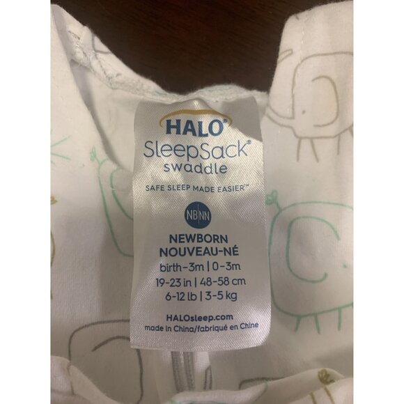 Halo SleepSack Swaddle 0-3M 19-23 In 6-12 Lbs Animal Print - Picture 3 of 7
